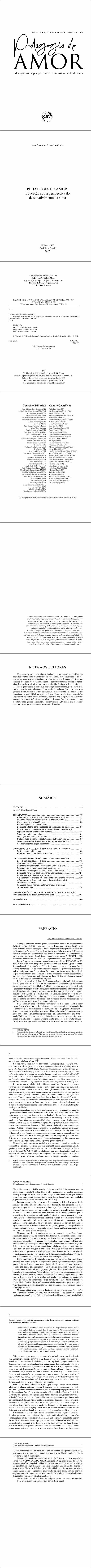 PEDAGOGIA DO AMOR<br> Educação sob a perspectiva do desenvolvimento da alma